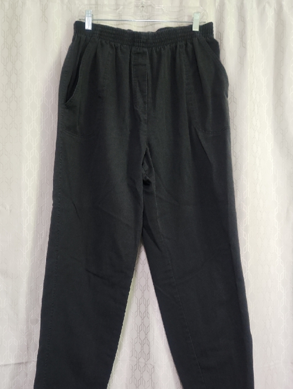 Liz Baker Sport Black Elastic-Waist  Pants